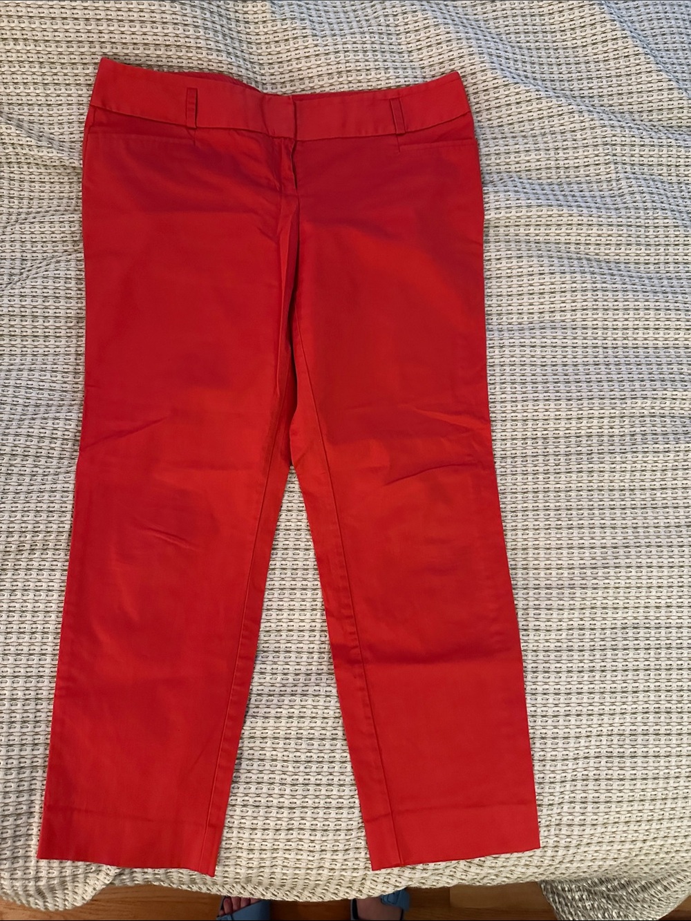 The Limited Bright Red Ankle Crop Chino Pants